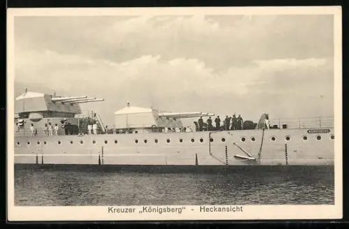 AK Kreuzer Königsberg der Kriegsmarine, 15-cm Heckgeschütze