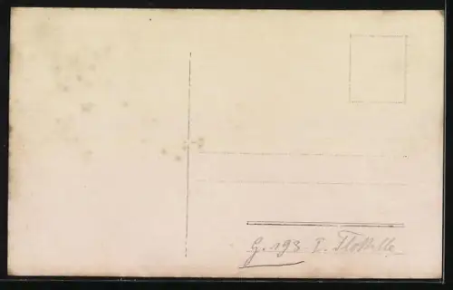 Foto-AK Vereistes Vorschiff vom Torpedoboot G-193 der I. Torpedoboots-Flottille