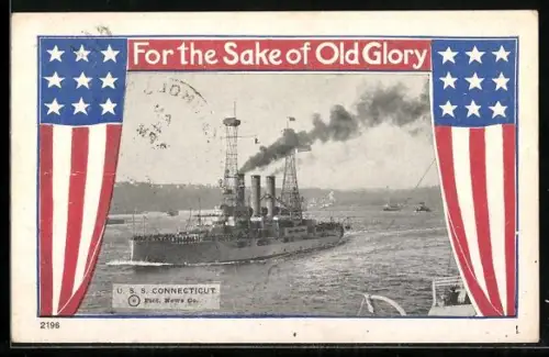 AK US Navy battleship Connecticut underway, Kriegsschiff