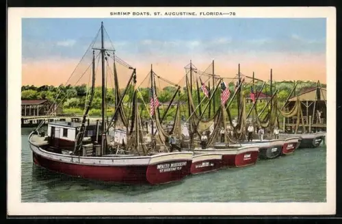 AK St. Augustine, FL, Shrimp boat Benito Mussolini in harbor