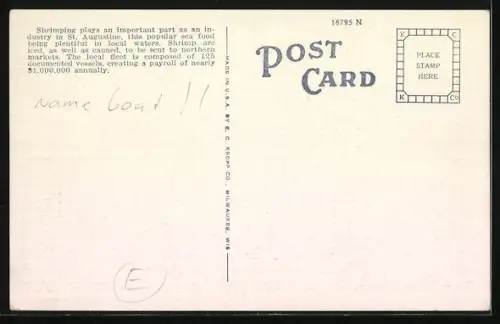 AK St. Augustine, FL, Shrimp boat Benito Mussolini in harbor