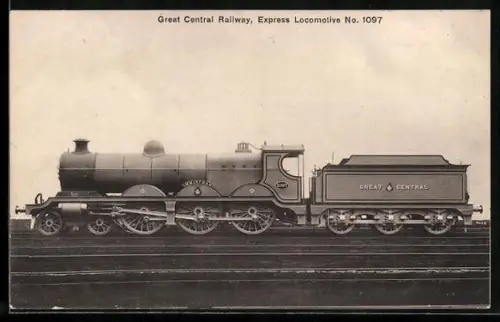 AK Great Central Railway, Express Locomotive No. 1097, englische Eisenbahn