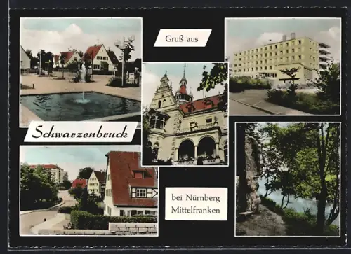 AK Schwarzenbruck /Mittelfranken, Partien aus den Ortsteilen Ochenbruck, Gsteinach und Rummelsburg