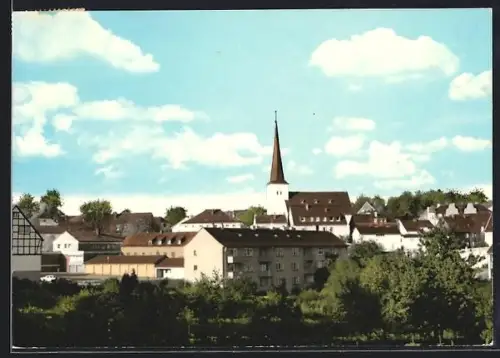 AK Halver, Stadtansicht mit Kirche und Wohnhäusern