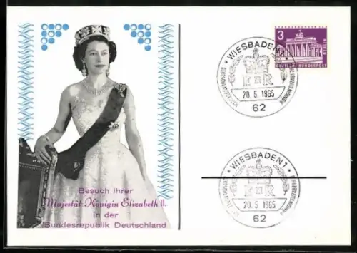 AK Königin Elizabeth II. von England, Besuch in der Bundesrepublik Deutschland 1965