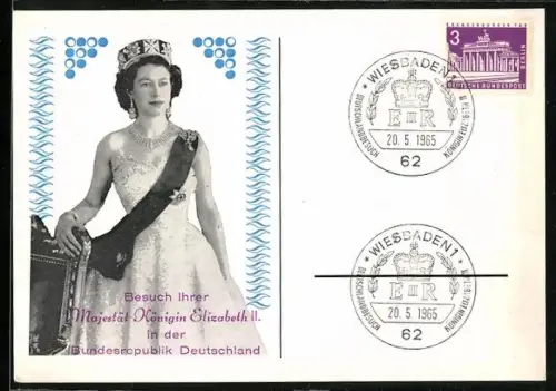 AK Königin Elizabeth II. von England, Besuch in der Bundesrepublik Deutschland 1965