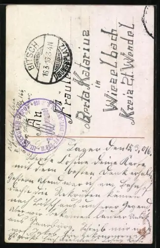 AK Soldat in Uniform mit seiner Frau, Soldatenliebe