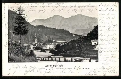 AK Bad Ischl, Blick auf Laufen