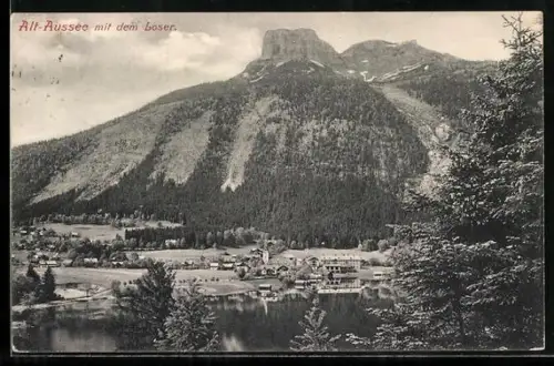 AK Alt-Aussee, Panorama mit dem Loser
