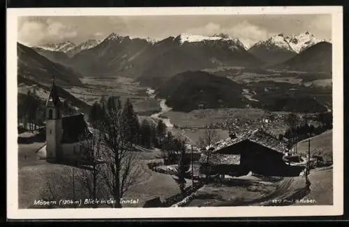 AK Mösern, Blick in das Inntal mit Kirche