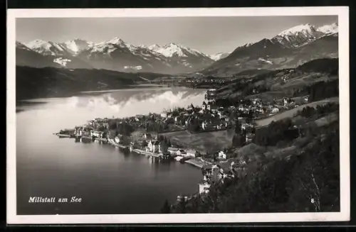 AK Millstatt am See, Panorama mit Kirche
