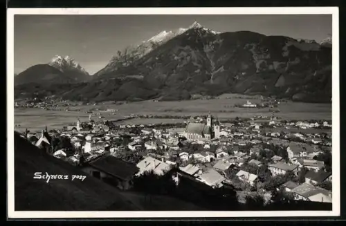 AK Schwaz, Teilansicht mit Kirche