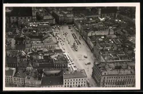 AK Linz a.D., Der Hauptplatz aus der Vogelschau