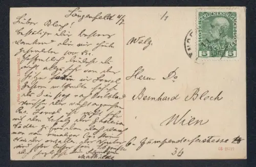 AK Längenfeld, Teilansicht mit Kirche und Breitlehner