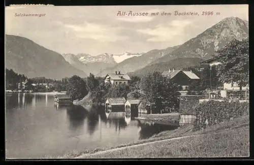 AK Alt-Aussee, Salzkammergut, Ortspartie mit dem Dachstein