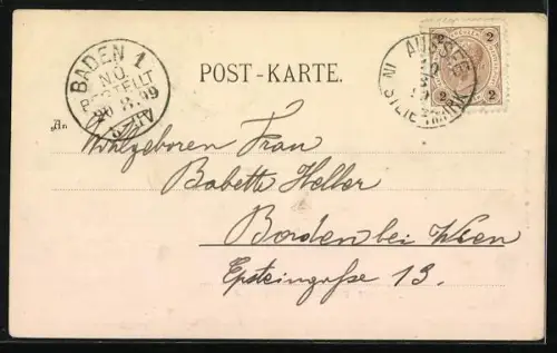 AK Alt-Aussee, Ortspartie mit Blick zu den Bergen