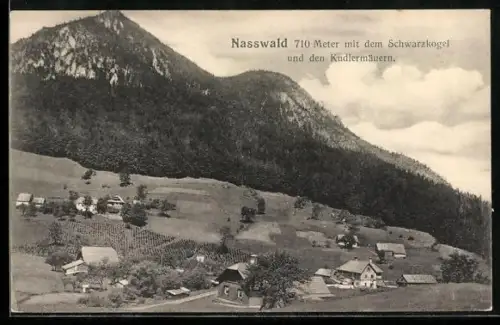 AK Nasswald, Panorama mit dem Schwarzkogel und den Kudlermäuern