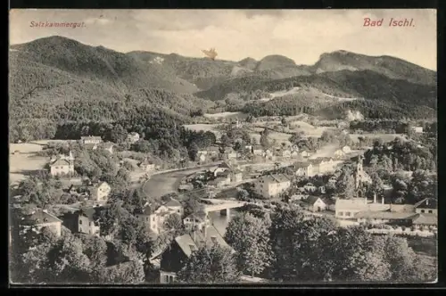 AK Bad Ischl, Teilansicht mit Kirche