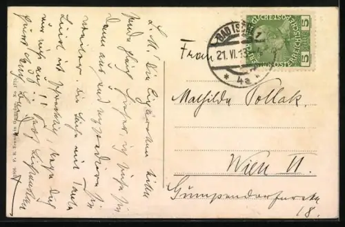 AK Bad Ischl, Teilansicht mit Kirche