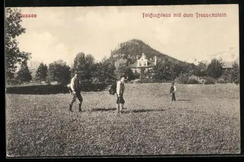 AK Aussee, Teichschloss mit dem Tressenstein