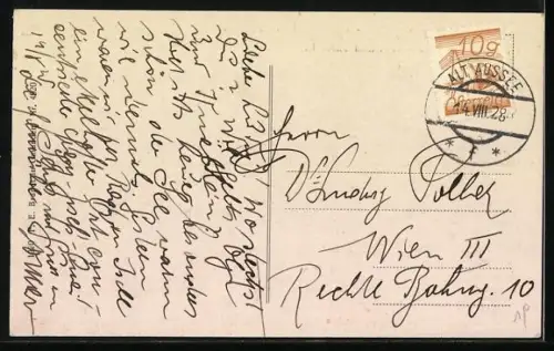 AK Alt-Aussee, Salzkammergut, Panorama mit Dachstein und Sarstein