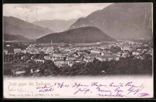 AK Ischl, Teilansicht gegen den Dachstein
