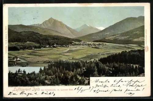 AK Igls bei Innsbruck, Panorama mit Lanser See
