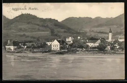 AK Aggsbach Markt, Uferpartie