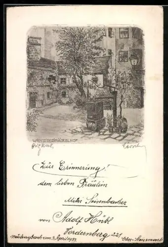 Künstler-AK Wien, Dreimäderlhof