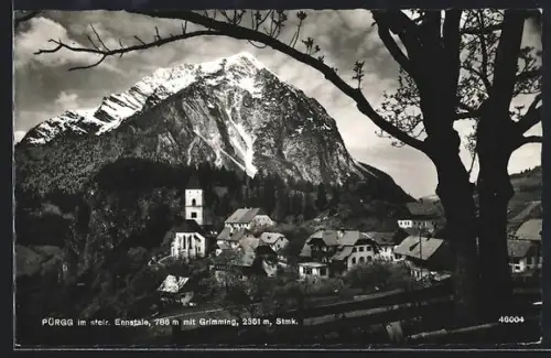AK Pürgg im steir. Ennstale, Kirche und Grimming