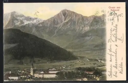 AK Admont, Stift und Kirche vor Bergpanorama