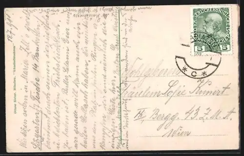 AK Mariazell, Kirche mit Bergpanorama