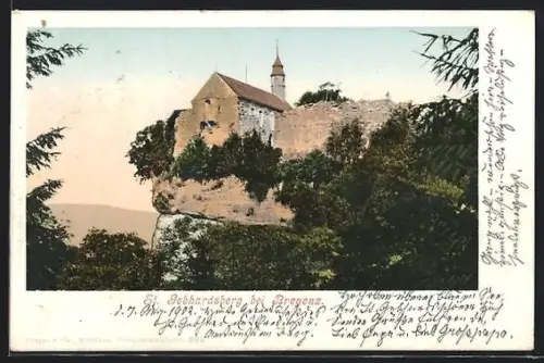AK Bregenz, St. Gebhardsberg mit Burg