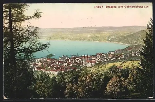 AK Bregenz, Panorama vom Gebhardsberg