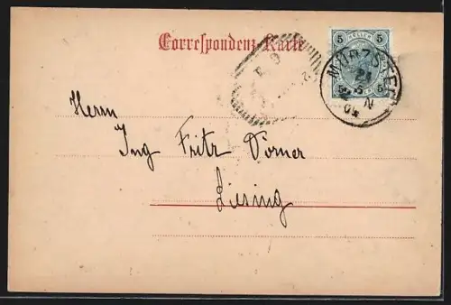 AK Mürzsteg /Steiermark, Ortsansicht aus der Vogelschau