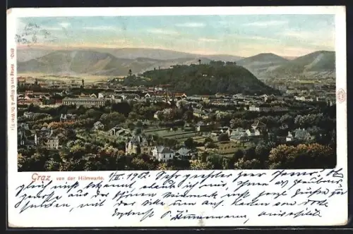 AK Graz, Panorama von der Hilmwarte