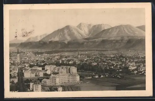 AK Klagenfurt, Panorama mit Karawanken