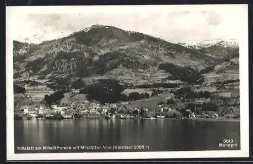 AK Millstatt am Millstättersee, Panorama mit Millstätter Alpe