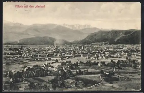 AK Villach, Panorama mit dem Manhart