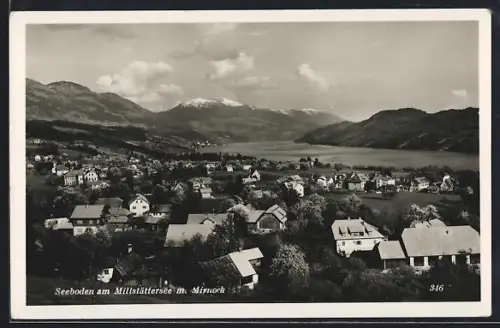 AK Seeboden am Millstättersee, Panorama mit See und Mirnock