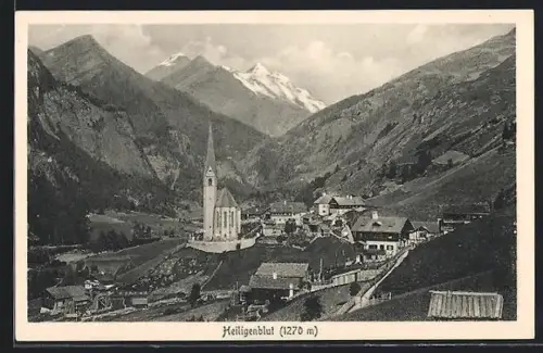 AK Heiligenblut, Panorama mit Kirche im Gebirgstal