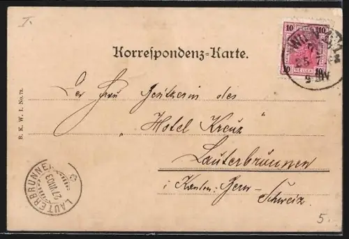 AK Wien, Rathaus mit Passanten