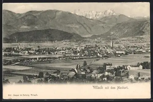 AK Villach, Panorama mit dem Manhart