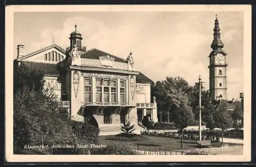 AK Klagenfurt, Jubiläums-Stadttheater und Kirchturm