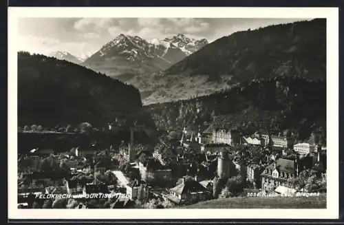 AK Feldkirch, Panorama mit Gurtisspitze