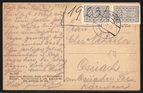 AK Schruns im Montafon, Panorama mit Zimbaspitze