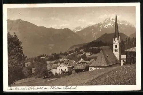 AK Irschen im Kärntner Oberland, Ortsansicht mit Hochstadel