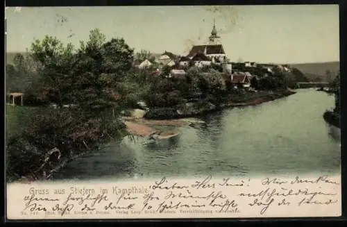 AK Stiefern im Kampthale, Flusspartie am Ort