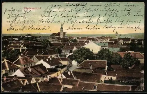 AK Zistersdorf, Blick auf die Dächer