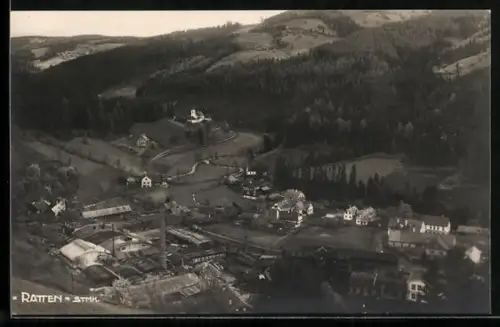 AK Ratten /Stmk., Ortsansicht aus der Vogelschau